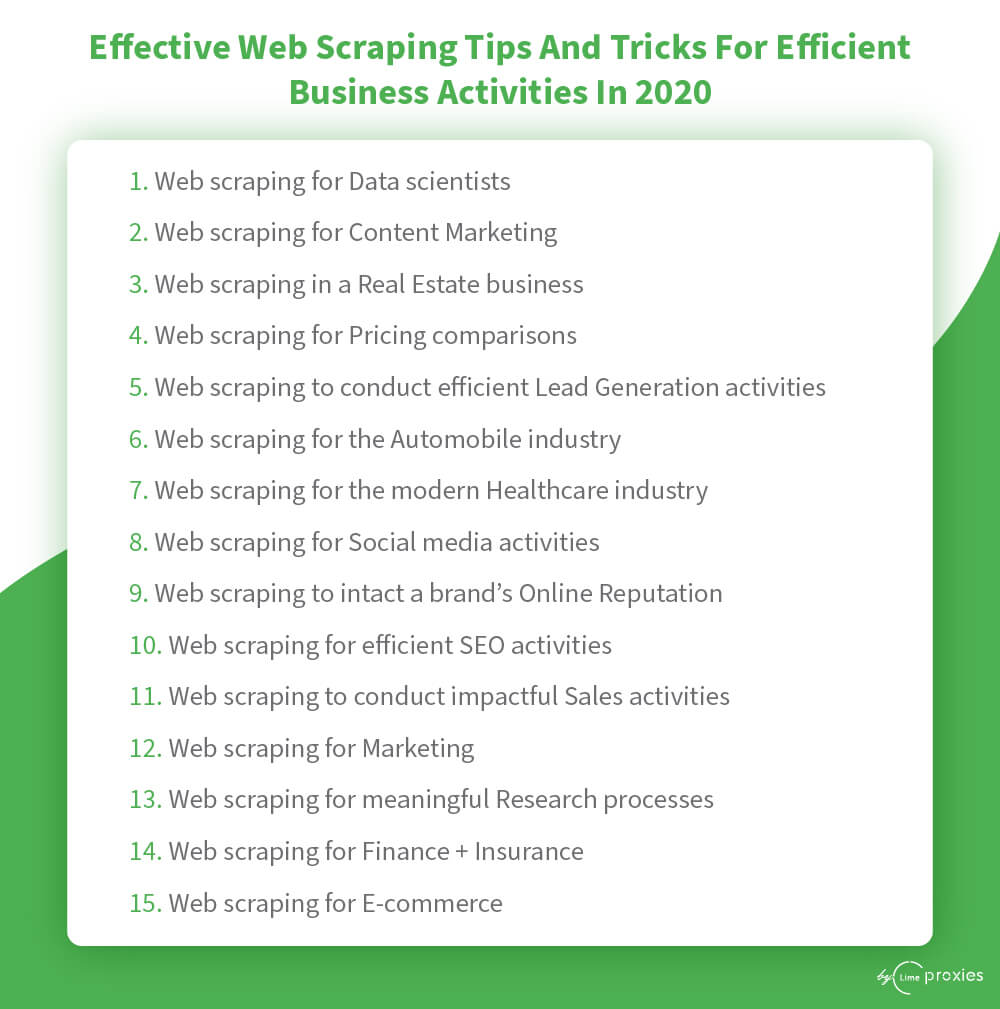 web scraping tips and tricks